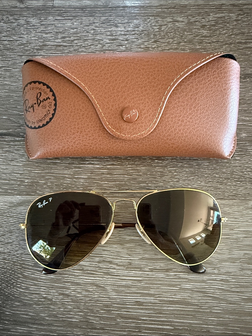 Ray-Ban Aviator Metal Gold Sunglasses 58mm